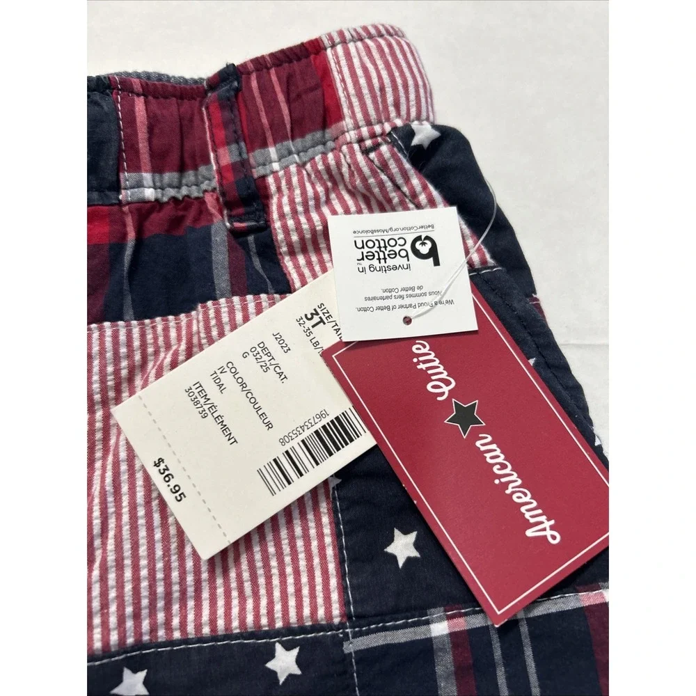 NWT Gymboree American Cutie Patchwork Shorts Boy's Size 3T‎